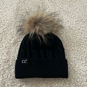 C.C Real Raccoon Fur Hat
